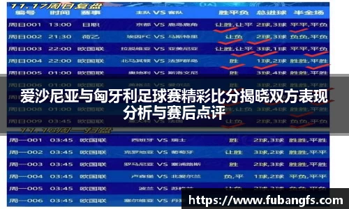 爱沙尼亚与匈牙利足球赛精彩比分揭晓双方表现分析与赛后点评